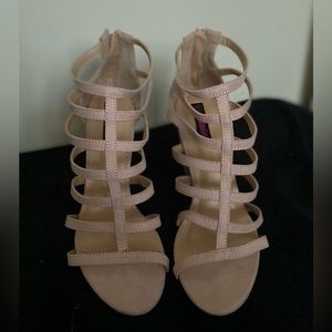 Wild Diva Faux Suede Strapped High Heels